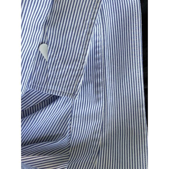 J. Crew Thompson Dress Shirt Mens’ White and Blue SIze Large 16-16 1/2 - Picture 3 of 5